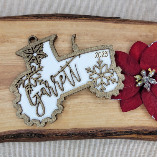 Custom Snowflake Themed Ornament